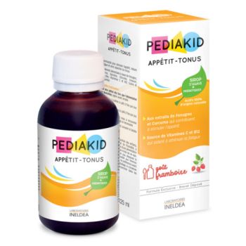 Pediakid appétit - tonus goût framboise - flacon de 125 ml