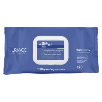 1ère lingettes d'eau nettoyante Uriage - sachet de 70 lingettes