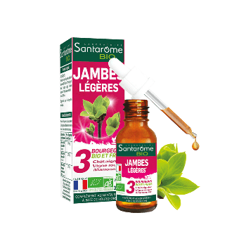 3 bourgeons BIO et frais jambes légères Santarome bio - flacon de 30 ml