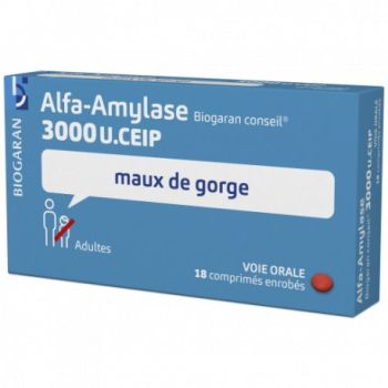 Alfa-amylase Biogaran - boite de 18 comprimés