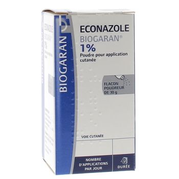 Econazole 1% Biogaran - flacon poudreur de 30g