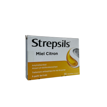 Strepsils miel citron pastille à sucer - boite de 36 pastilles