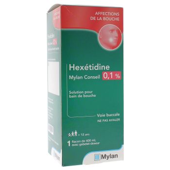 Hexétidine bain de bouche Mylan Conseil - flacon de 400ml