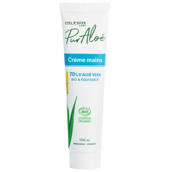 Crème mains 50% Aloe vera Bio Pur Aloé - tube de 100 ml