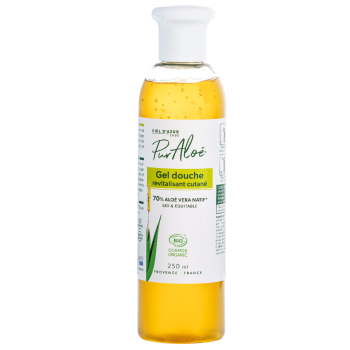 Gel douche revitalisant cutané Aloe vera 70% Bio Pur Aloé - flacon de 250 ml