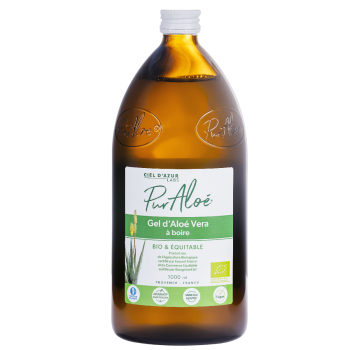 Gel d'Aloe Vera à boire Bio Pur Aloé - bouteille de 1000 ml