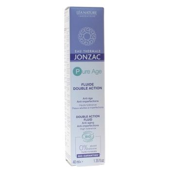 Pure Age Fluide double action anti-âge/anti-imperfections bio Eau thermale Jonzac - tube de 40ml