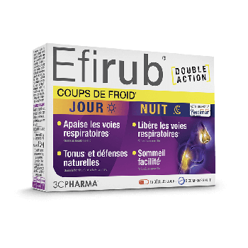 Efirub jour/nuit 3C Pharma - boîte de 15 gélules + 5 comprimés