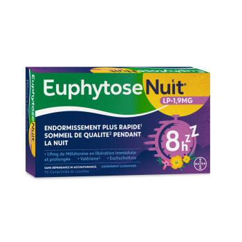 Euphytose nuit LP 1.9mg - boîte de 15 comprimés