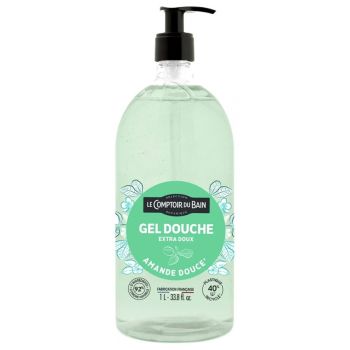 Gel douche amande douce Le Comptoir du Bain - flacon-pompe de 1L