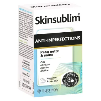 Skinsublim anti-imperfections Nutreov - pot de 60 comprimés