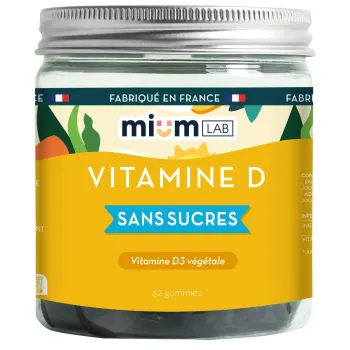 Vitamine D gummies sans sucres Mium Lab - pot de 42 gummies