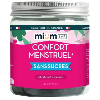 Confort menstruel gummies sans sucres Mium Lab - pot de 42 gummies