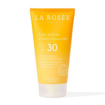 Lait solaire SPF30 à l'huile d'abricot bio La Rosée - tube de 150ml