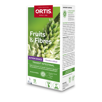 Fruits & Fibres Action douce poudre à diluer Ortis - boîte de 12 sticks