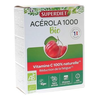 Acérola 1000 bio Super Diet - boite de 24 comprimés