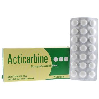 Acticarbine 70 mg digestion difficile Elerté - boite de 84 comprimés