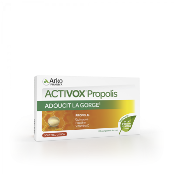 Activox Propolis miel citron Arkopharma - boîte de 20 comprimés