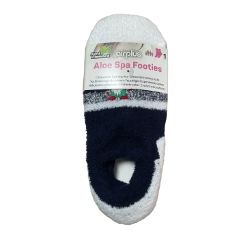 Aloe Spa Footies chaussettes courtes hydratantes 36-41 Noël Airplus - une paire de chaussettes