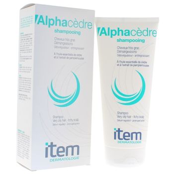 Alphacèdre Shampoing cheveux très gras Item Dermatologie - tube de 200 ml