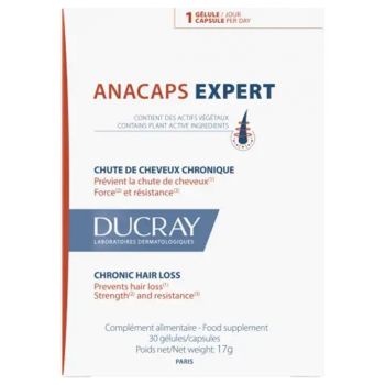 Anacaps Expert Chute de cheveux chronique Ducray - boîte de 30 gélules