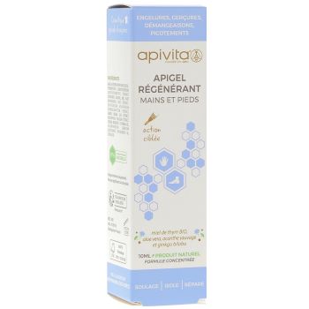 Apigel régénérant mains et pieds Apivita - tube de 10 ml