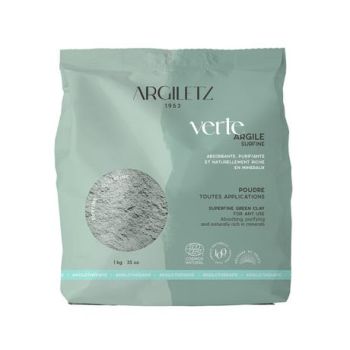 Argile verte surfine Argiletz - sachet de 1 kg