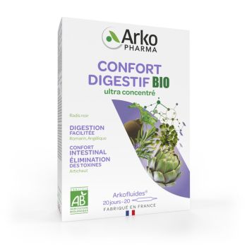 Arkofluides Confort Digestif Bio Arkopharma - boîte de 20 ampoules