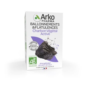 Arkogélules Charbon végétal bio Arkopharma - boite de 80 gélules