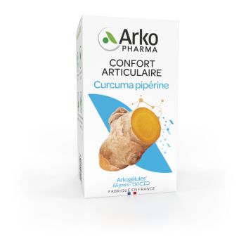 Arkogélules Curcuma pipérine confort articulaire bio Arkopharma - boîte de 130 gélules