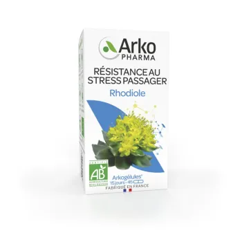 Arkogélules Rhodiole stress passager bio Arkopharma - boîte de 45 gélules