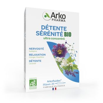 Arkofluides détente sérénité bio Arkopharma - boîte de 20 ampoules