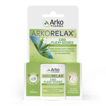 Arkorelax CBD flexi-doses Arkopharma - boite de 60 comprimés