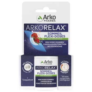 Arkorelax Sommeil flexi-doses Arkopharma - boîte de 60 mini-comprimés sublingaux