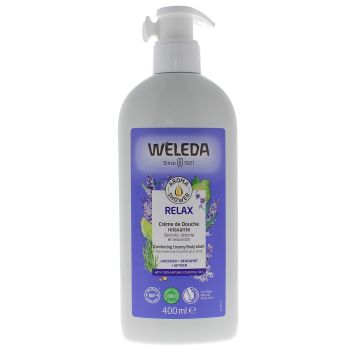 Aroma Shower Relax Crème de douche relaxante bio Weleda - flacon-pompe de 400ml