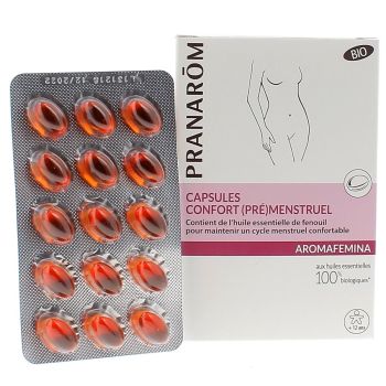 Aromafemina capsules confort (pré)menstruel Pranarôm - 1 boîte de 30 capsules