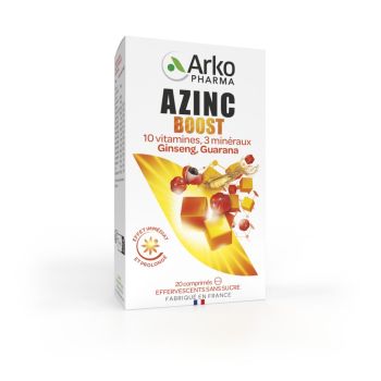 Azinc Boost effervescent Arkopharma - boite de 20 comprimés effervescents