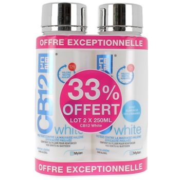 Bain de bouche White CB12 - Lot de 2 x 250 ml