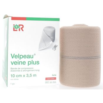 Bande de compression veine plus forte sans latex Velpeau - 1 bande de 10cmx3,5m