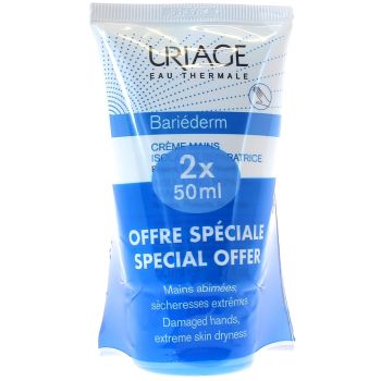 Bariéderm Crème mains isolante réparatrice Uriage - lot de 2 x 50 ml