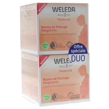 Baume de massage vergetures Weleda Maternité - lot de 2 pots de 150ml