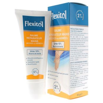 Baume réparateur mains sèches ou abîmées Flexitol - tube de 56g