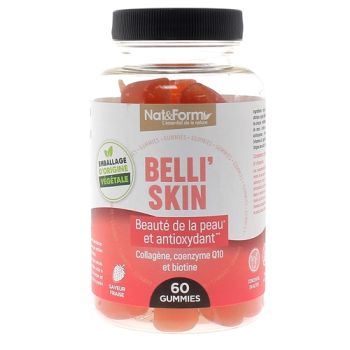 Belli'skin gummies beauté de la peau et antioxydant Nat&Form - pot de 60 gommes