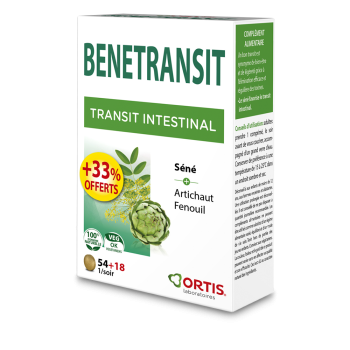 Bénétransit Transit intestinal Ortis - boîte de 54 comprimés + 18 comprimés offerts