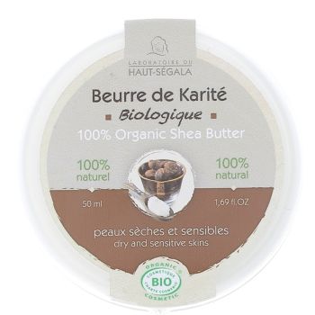 Beurre de Karité Bio peaux sèches et sensibles Laboratoire Haut-Ségala - pot de 50 ml