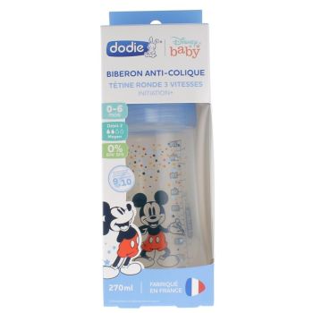 Biberon anti-colique Disney Baby Mickey 3 vitesses débit 2 0-6 mois Dodie - biberon de 270ml