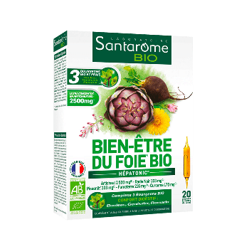 Bien-être du foie hépatonic Bio Santarome - boite de 20 ampoules