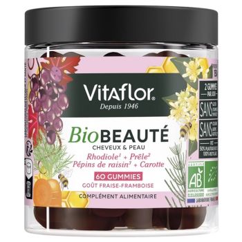 BioBeauté cheveux & peau bio Vitaflor - pot de 60 gummies