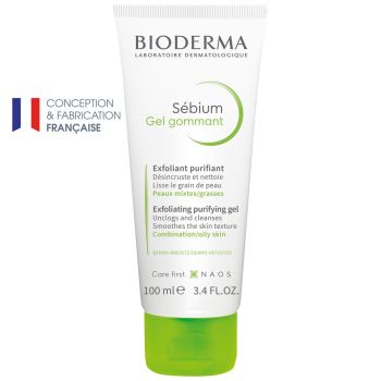 Sébium gel gommant exfoliant purifiant Bioderma - tube de 100 ml