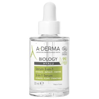 Biology Hyalu Sérum 3-en-1 bio A-derma - flacon compte-goutte de 30ml